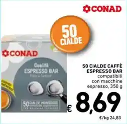 Spazio Conad Conad 50 cialde caffè espresso bar offerta