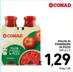 Spazio Conad Polpa di pomodoro in pezzi offerta