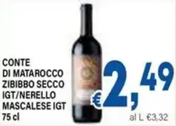 DEM Conte di matarocco zibibbo secco igt/nerello mascalese igt offerta