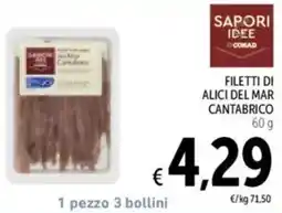Spazio Conad Sapori idee conad filetti di alici del mar cantabrico offerta