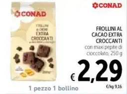 Spazio Conad Conad frollini al cacao extra croccanti offerta