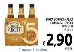 Spazio Conad Birra doppio malto chiara 5 luppoli PORETTI offerta