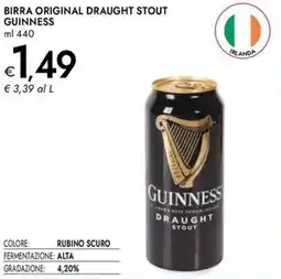Bennet Birra original draught stout GUINNESS offerta