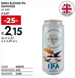 Bennet Birra blonde IPA GUINNESS offerta