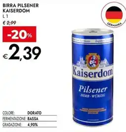 Bennet Birra pilsener KAISERDOM offerta