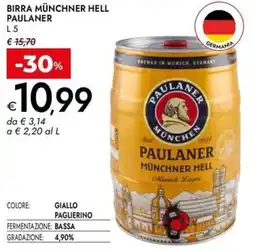 Bennet Birra münchner hell PAULANER offerta