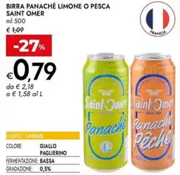 Bennet Birra panaché limone o pesca SAINT OMER offerta