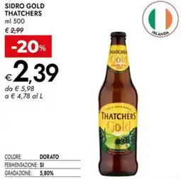 Bennet Sidro gold THATCHERS offerta