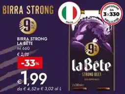 Bennet Birra strong LA BETE offerta