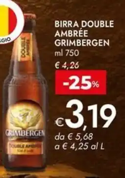 Bennet Birra double ambrée GRIMBERGEN offerta