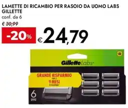 Bennet Lamette di ricambio per rasoio da uomo labs GILLETTE offerta