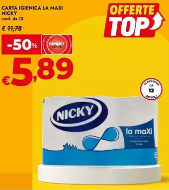 Bennet Carta igienica la maxi NICKY offerta