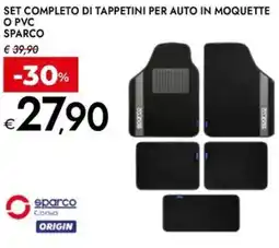 Bennet Set completo di tappetini per auto in moquette o pvc SPARCO offerta