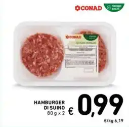 Spazio Conad Hamburger di suino offerta