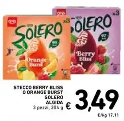 Spazio Conad Stecco berry bliss o orange burst solero ALGIDA offerta