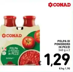 Spazio Conad Polpa di pomodoro in pezzi offerta