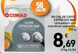 Spazio Conad 50 cialde caffe espresso bar offerta