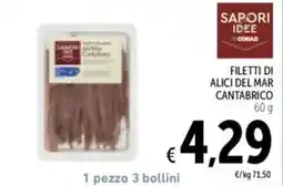 Spazio Conad Sapori idee conad filetti di alici del mar cantabrico offerta