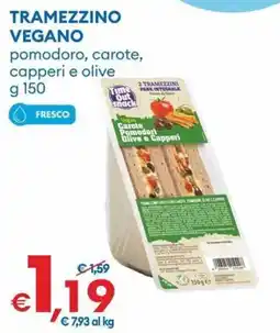 MD Discount Tramezzino vegano pomodoro, carote, capperi e olive offerta