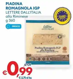 MD Discount Piadina romagnola igp lettere dall'italia alla riminese offerta