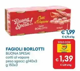 MD Discount Fagioli borlotti buona spesa! cotti al vapore offerta