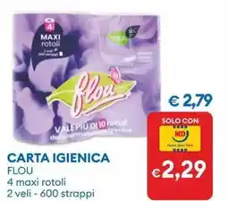 MD Discount Carta igienica flou 4 maxi rotoli offerta