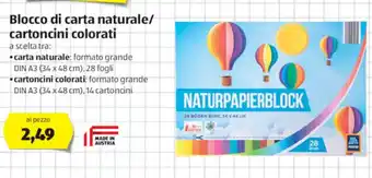 ALDI Blocco di Carta Naturale/Cartoncini Colorati offerta