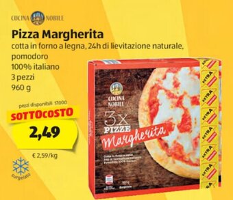 ALDI Cucina Nobile Pizza Margherita 3 pezzi 960 g offerta