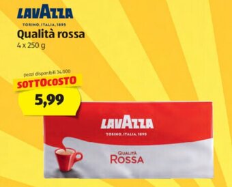 ALDI Lavazza Torino, Italia, 1895 Qualità Rossa 4x250g offerta