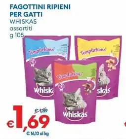 MD Discount Fagottini ripieni per gatti WHISKAS offerta