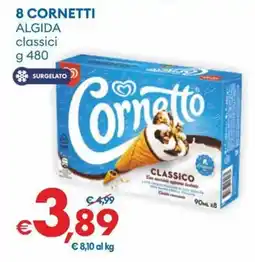 MD Discount 8 cornetti algida classici offerta