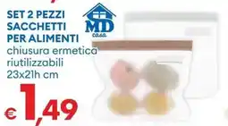 MD Discount Md casa set 2 pezzi sacchetti per alimenti offerta