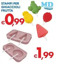 MD Discount Stampi per ghiaccioli frutta offerta