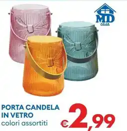 MD Discount Md casa porta candela in vetro offerta