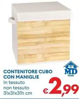 MD Discount Md casa contenitore cubo con maniglie offerta