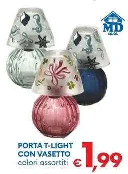 MD Discount Md casa porta t-light con vasetto offerta
