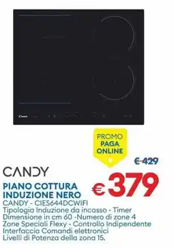 MD Discount Candy piano cottura induzione nero offerta