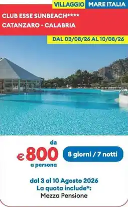 MD Discount Club esse sunbeach catanzaro - calabria offerta