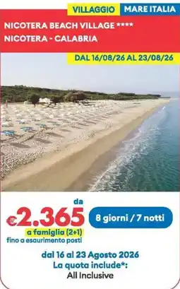 MD Discount Nicotera beach village nicotera - calabria offerta