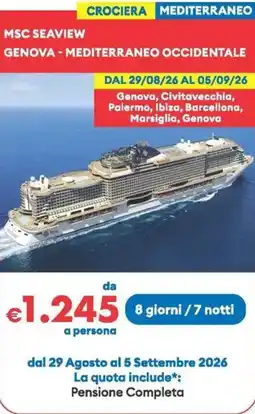 MD Discount Msc seaview genova - mediterraneo occidentale offerta