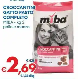 MD Discount Croccantini gatto pasto completo miba pollo e manzo offerta