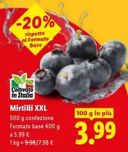 Lidl Mirtilli XXL offerta