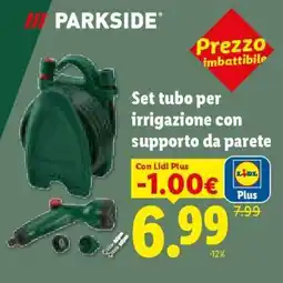 Lidl Set tubo per irrigazione con supporto da parete offerta