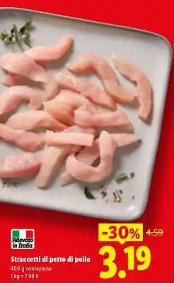 Lidl Straccetti di petto di pollo offerta