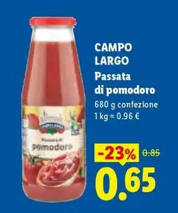 Lidl Campo Largo Passata di pomodoro offerta