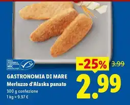 Lidl Merluzzo d'Alaska panato offerta