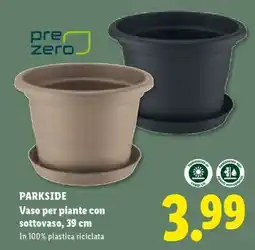 Lidl PARKSIDE Vaso per piante con sottovaso, 39 cm offerta