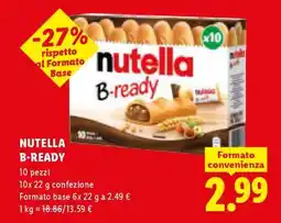 Lidl Nutella B-Ready offerta