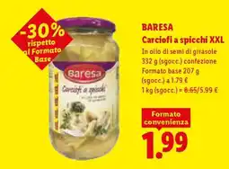 Lidl Baresa Carciofi a spicchi XXL offerta