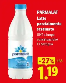 Lidl Parmalat Latte Parzialmente Scremato offerta